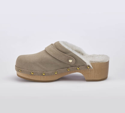 SCHOLL DONNA Donna ZOCCOLO CHIUSO CAMOSCIO TAUPE 36, 37-2, 38-2, 39-2, 40, 41-2 immagine n. 2/5