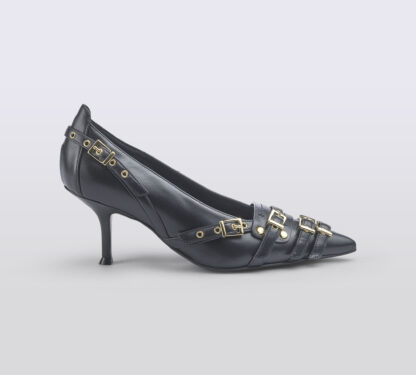 LELLA BALDI DONNA DECOLTE' DECOLTE' PELLE NERO FIBBIE 36, 37-2, 38-2, 38, 39-2, 40 immagine n. 1/5