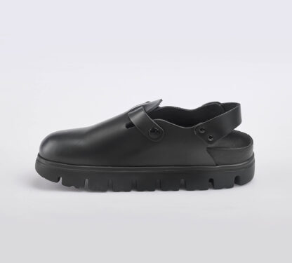 BIRKENSTOCK UNISEX CALZATURE SABOT CON CINTURINO PELLE NERO 38-2, 39-2, 40, 41-2 immagine n. 2/5