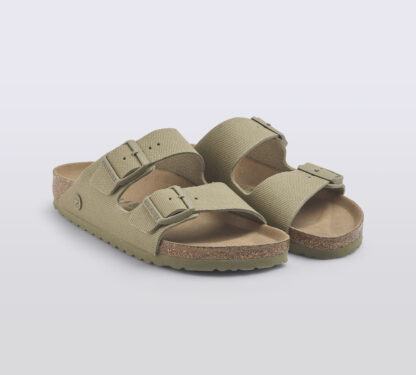 BIRKENSTOCK UNISEX CIABATTA ANATOMICA ARIZONA CANVAS KHAKI 36, 38-2, 39-2, 40, 41-2 immagine n. 3/5