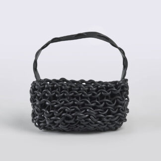 ALIENINA DONNA BORSE BORSA COTONE CERATO NERO un immagine n. 1/5