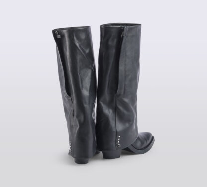 ASH DONNA Donna STIVALE TEXANO PELLE NERO 36, 37-2, 38-2, 39-2, 40 immagine n. 4/5