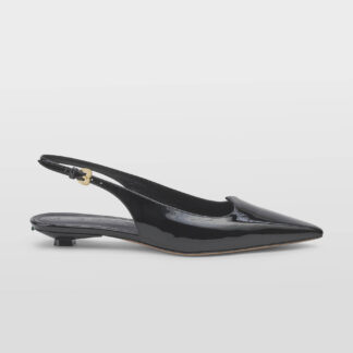  DONNA CALZATURE SLINGBACK VERNICE NERO 37-2, 38-2, 38, 39-2, 40, 41-2 immagine n. 1/5