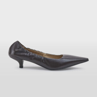 PROSPERINE DONNA DECOLLETTE' DECOLLETTE' ARRICCIATA PELLE CHOCOLATE 36, 37-2, 37, 38-2, 39-2, 40, 41-2 immagine n. 1/5