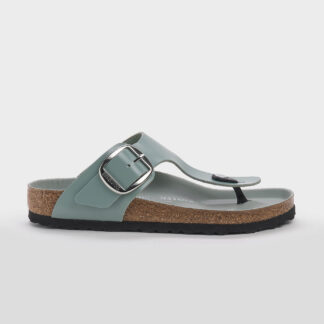 BIRKENSTOCK DONNA CIABATTA ANATOMICA INFRADITO GIZEH BIG BUCKLE PELLE SALVIA 36, 37-2, 38-2, 39-2, 40, 41-2, 35 immagine n. 1/5