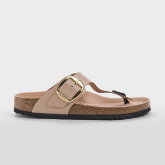 BIRKENSTOCK DONNA CIABATTA ANATOMICA GIZEH BIG BUCKLE PELLE NEW BEIGE 35, 36, 37-2, 38-2, 39-2, 41-2, 40 immagine n. 1/5