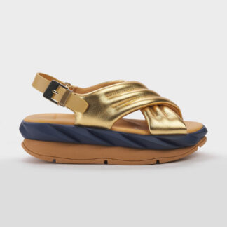 4CCCCEES DONNA Donna SANDALO JAPAN PELLE ORO 37-2, 38-2, 39-2, 40, 41-2 immagine n. 1/5