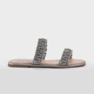 steve madden DONNA Donna CIABATTA INTRECCIATA SWAROVSKY ARGENTO 35-2, 36, 37-2, 37, 38-2, 38, 39-2, 40, 41-2 immagine n. 1/5