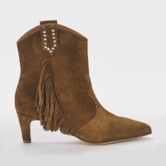 STRATEGIA DONNA Donna STIVALETTO CAMOSCIO CUOIO FRANGE 36, 37-2, 38-2, 38, 40, 41-2 immagine n. 1/5