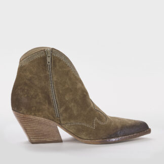 ELENA iachi DONNA Donna TEXANO CORTO CAMOSCIO FANGO 36, 37-2, 37, 38-2, 39-2, 40 immagine n. 1/5