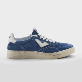 4B12 UOMO CALZATURE SNEAKERS CAMOSCIO BLU ELETTRICO 41-2, 42, 43-2, 44-2, 45-2 immagine n. 1/5