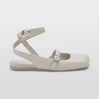 VIC MATIE' DONNA Donna BALLERINA CON CINTURINI PELLE GESSO 36, 37-2, 38-2, 39-2, 40, 41-2 immagine n. 1/5