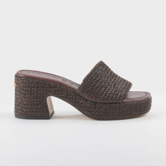 TAMARIS DONNA Donna CIABATTA ZEPPA INTRECCIATA MARRONA 36, 37-2, 38-2, 39-2, 40, 41-2 immagine n. 1/5