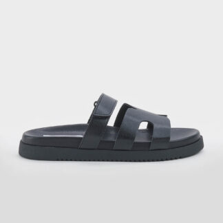 steve madden DONNA Donna CIABATTA STRAPPO PELLE NERO 35-2, 37-2, 37, 38-2, 38, 39-2, 40, 41-2 immagine n. 1/5