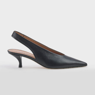 LELLA BALDI DONNA DECOLLETTE' SLINGBACK PELLE NERO 36, 37-2, 37, 38-2, 38, 39-2, 41-2 immagine n. 1/5