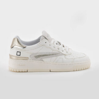D.A.T.E DONNA CALZATURE SNEAKERS PELLE BIANCO PLATINO 36, 38-2, 39, 40-2, 41-2 immagine n. 1/5