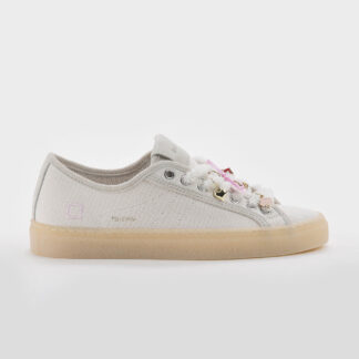D.A.T.E DONNA CALZATURE SNEAKERS CANVAS BIANCO CHARMS 37-2, 38-2, 39, 40-2, 41-2 immagine n. 1/5
