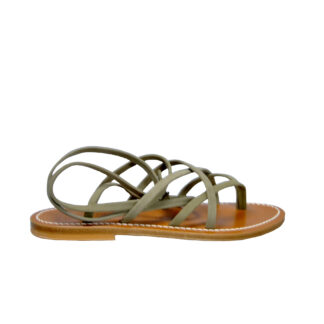 K.JACQUES DONNA CALZATURE SANDALO INFRADITO GLADIATORE KHAKI 38-2, 39 immagine n. 1/4