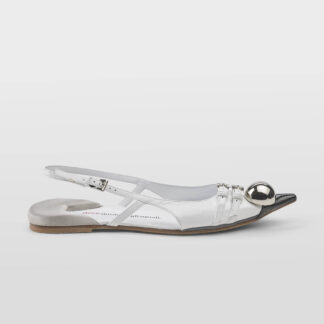 DOVE NUOTANO GLI S DONNA CALZATURE SLINGBACK PELLE BIANCO 37-2, 38-2, 39, 40-2, 41-2 immagine n. 1/5