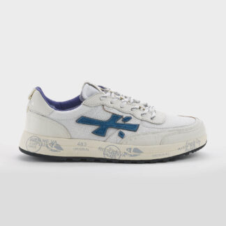PREMIATA UOMO CALZATURE SNEAKERS NOUS BIANCO BLU VERDE 40-2, 41-2, 42, 43, 44-2, 45 immagine n. 1/5