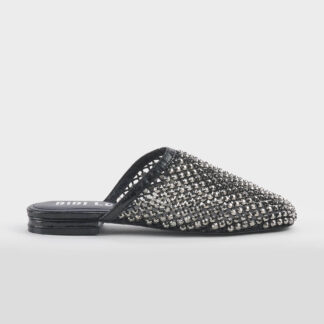 BIBI LOU DONNA CALZATURE SABOT TRAFORATO PELLLE NERO SWAROVSKY 36, 37-2, 38-2, 39, 40-2, 41-2 immagine n. 1/5