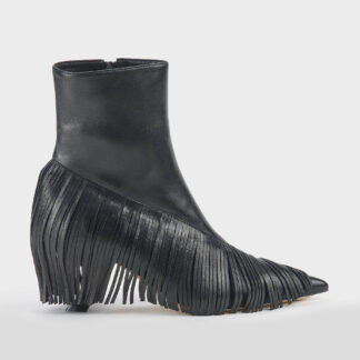 VIC MATIE' DONNA CALZATURE STIVALETTO TEXANO FRANGE PELLE NERO 37-2, 38-2, 39, 40-2 immagine n. 1/5
