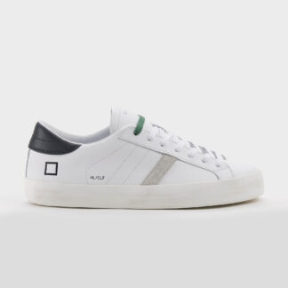 D.A.T.E UOMO CALZATURE SNEAKERS PELLE BIANCO NERO 40-2, 41-2, 42, 43, 44-2, 45, 46 immagine n. 1/5