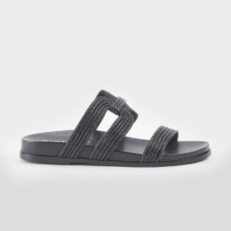 BIBI LOU DONNA CALZATURE CIABATTA PELLE NERO SWAROVSKY 36, 37-2, 38-2, 39, 40-2, 41-2 immagine n. 1/5