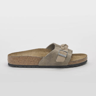 BIRKENSTOCK UNISEX CALZATURE CIABATTA TRECCIA CAMOSCIO TAUPE 35, 37-2, 38-2, 39, 40-2 immagine n. 1/5