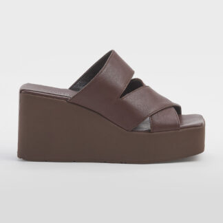 VIC MATIE' DONNA CALZATURE CIABATTA ZEPPA PELLE EBANO 36, 37-2, 38-2, 38, 39, 40-2 immagine n. 1/5