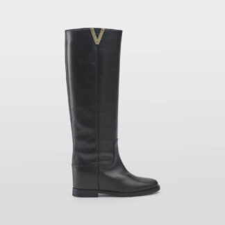 VIA ROMA 15 DONNA CALZATURE STIVALE CAVALLERIZZO PELLE NERO V ORO 36, 37-2, 38-2, 38, 39, 40-2 immagine n. 1/5