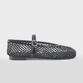LOAFER DONNA BALLERINA BALLERINA RETE NERO SWAROVSKY 36, 37-2, 38-2, 39, 40-2, 41-2 immagine n. 1/4