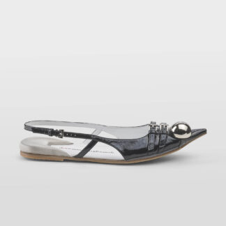 DOVE NUOTANO GLI S DONNA CALZATURE SLINGBACK VERNICE NERO 40-2, 41-2 immagine n. 1/5