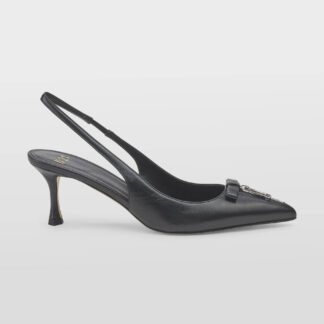 N° 21 DONNA CALZATURE SLINGBACK PELLE NERO ZIP 37-2, 38-2, 40-2, 41-2 immagine n. 1/5