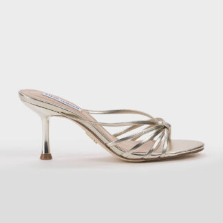 STEVE MADDEN DONNA CALZATURE SANDALO MIGNON PELLE PLATINO 35-2, 36, 37-2, 37, 38-2, 38, 39, 40-2, 41-2 immagine n. 1/5