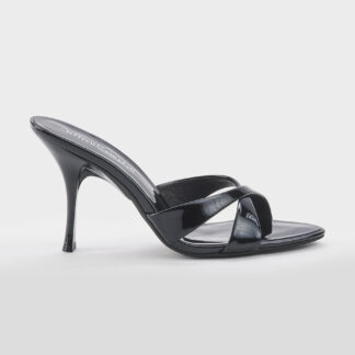 JEFFREY CAMPBELL DONNA CALZATURE SANDALO INCROCI VERNICE NERO 36, 37-2, 38-2, 39, 40-2 immagine n. 1/5