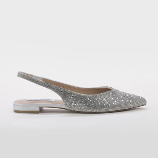 STEVE MADDEN DONNA CALZATURE SLING BACK SWAROVSKY ARGENTO 35-2, 36, 37-2, 37, 38-2, 38 immagine n. 1/5