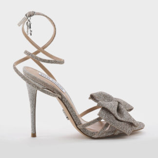STEVE MADDEN DONNA CALZATURE SANDALO MICROGLITTER FIOCCO ROSE GOLD 35-2, 37-2, 37, 38-2, 38 immagine n. 1/5