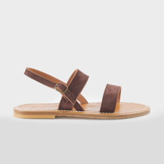 K.JACQUES DONNA CALZATURE SANDALO 2 FASCE CAMOSCIO MOKA 36, 37-2, 38-2, 39, 40-2, 41-2 immagine n. 1/5