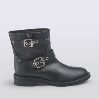 VIA ROMA 15 DONNA BIKERS BIKER CORTO PELLE NERO FIBBIE 36, 38-2 immagine n. 1/5