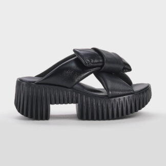 4CCCCEES DONNA CALZATURE CIABATTA JAPAN BOW PELLE NERO 37-2, 38-2, 39, 41-2 immagine n. 1/5