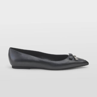 N° 21 DONNA BALLERINA BALLERINA PELLE NERO ZIP 36, 38-2, 40-2 immagine n. 1/5
