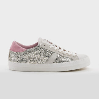 D.A.T.E DONNA CALZATURE SNEAKERS GLITTER PLATINO 36, 37-2, 38-2, 39, 40-2, 41-2 immagine n. 1/5