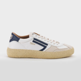 PURAI UOMO CALZATURE SNEAKERS PELLE BIANCO BLU 40-2, 41-2, 42, 43, 44-2, 45 immagine n. 1/5