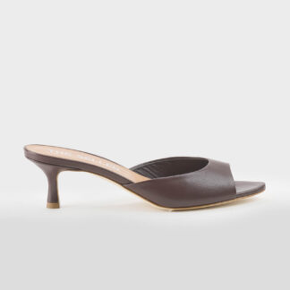 THE SELLER DONNA CALZATURE CIABATTINA PELLE MARRONE 36, 37-2, 38-2, 39, 40-2, 41-2 immagine n. 1/5