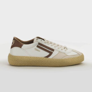 PURAI UOMO CALZATURE SNEAKERS IN PELLE BIANCO CUOIO 40-2, 41-2, 42, 44-2, 45 immagine n. 1/5