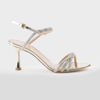 NINALILOU DONNA CALZATURE SANDALO TRECCIA PLATINO SWAROVSKY 37-2, 38, 39, 40-2, 41-2 immagine n. 1/5