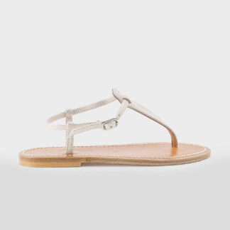 K.JACQUES DONNA CALZATURE SANDALO INFRADITO LIZARD CHAMPAGNE 37-2, 38-2, 39, 40-2 immagine n. 1/5