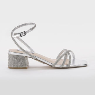 STEVE MADDEN DONNA CALZATURE SANDALO MIGNON SWAROVSKY ARGENTO 35-2, 36, 37-2, 37, 38-2, 38, 39, 40-2, 41-2 immagine n. 1/5