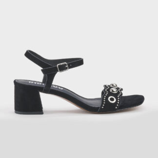 BIBI LOU DONNA CALZATURE SANDALO CAMOSCIO NERO BORCHIE 36, 37-2, 38-2, 39, 40-2, 41-2 immagine n. 1/5